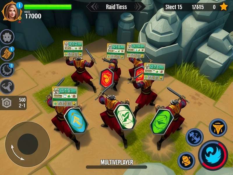 Stout Warrior multiplayer raid battle showing coordination between players
